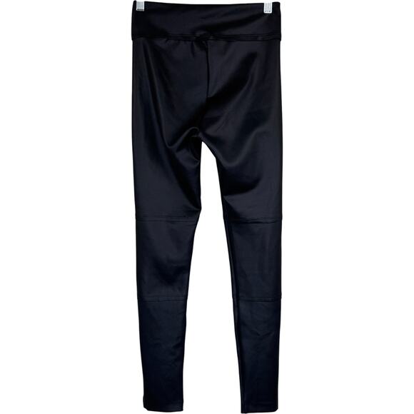 Koral Black High‎ Rise Scuba Leggings Small Ring Strap Detail Athleisure Pants - Picture 10 of 14